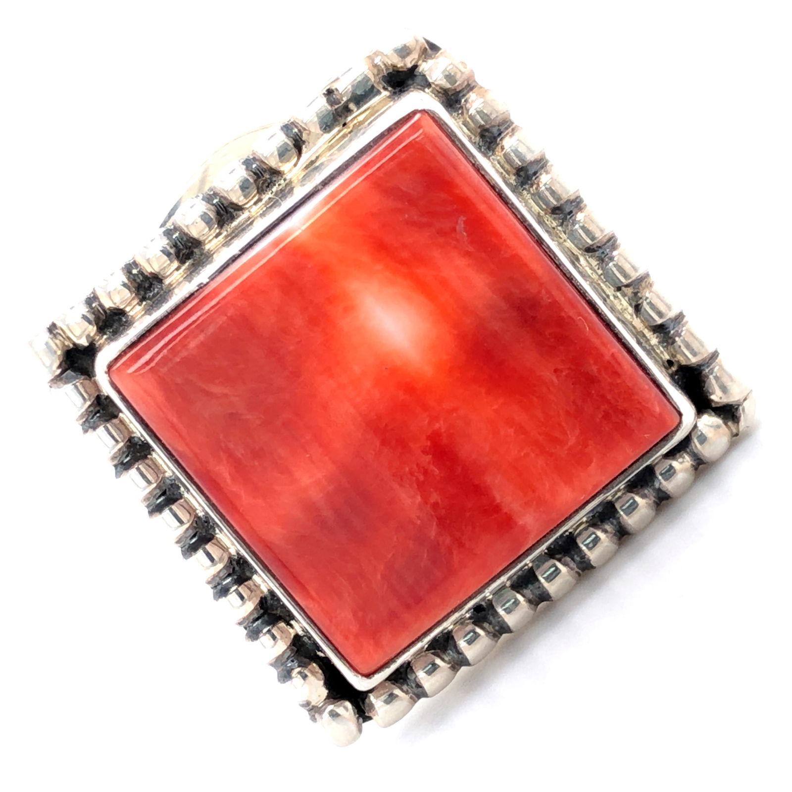 Navajo Handmade Rare Red Spiney Oyster Ring (1 of 3)