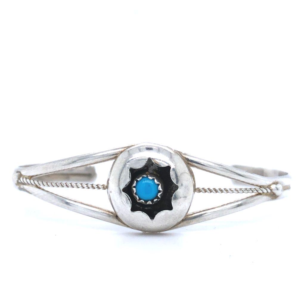 Navajo Sleeping Beauty Childs Bracelet (1 of 4)