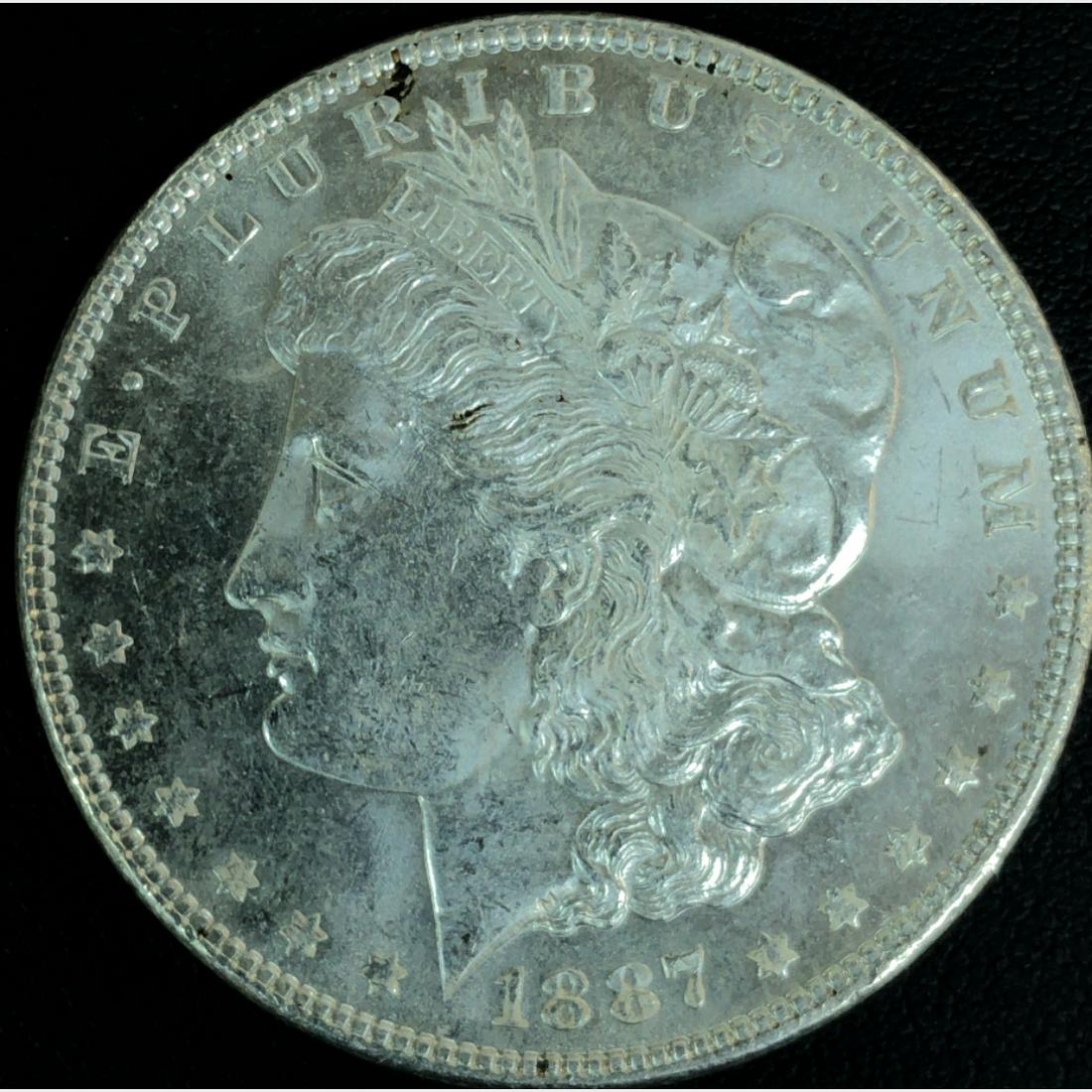 1887 Morgan Silver Dollar BU (1 of 2)