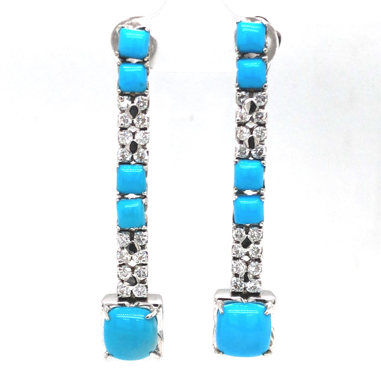 M Russo Turquoise & Diamond Earrings (1 of 5)