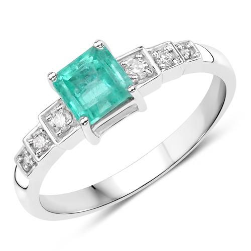 Certified Colombian Emerald and Diamond Ring 14K (1 of 2)
