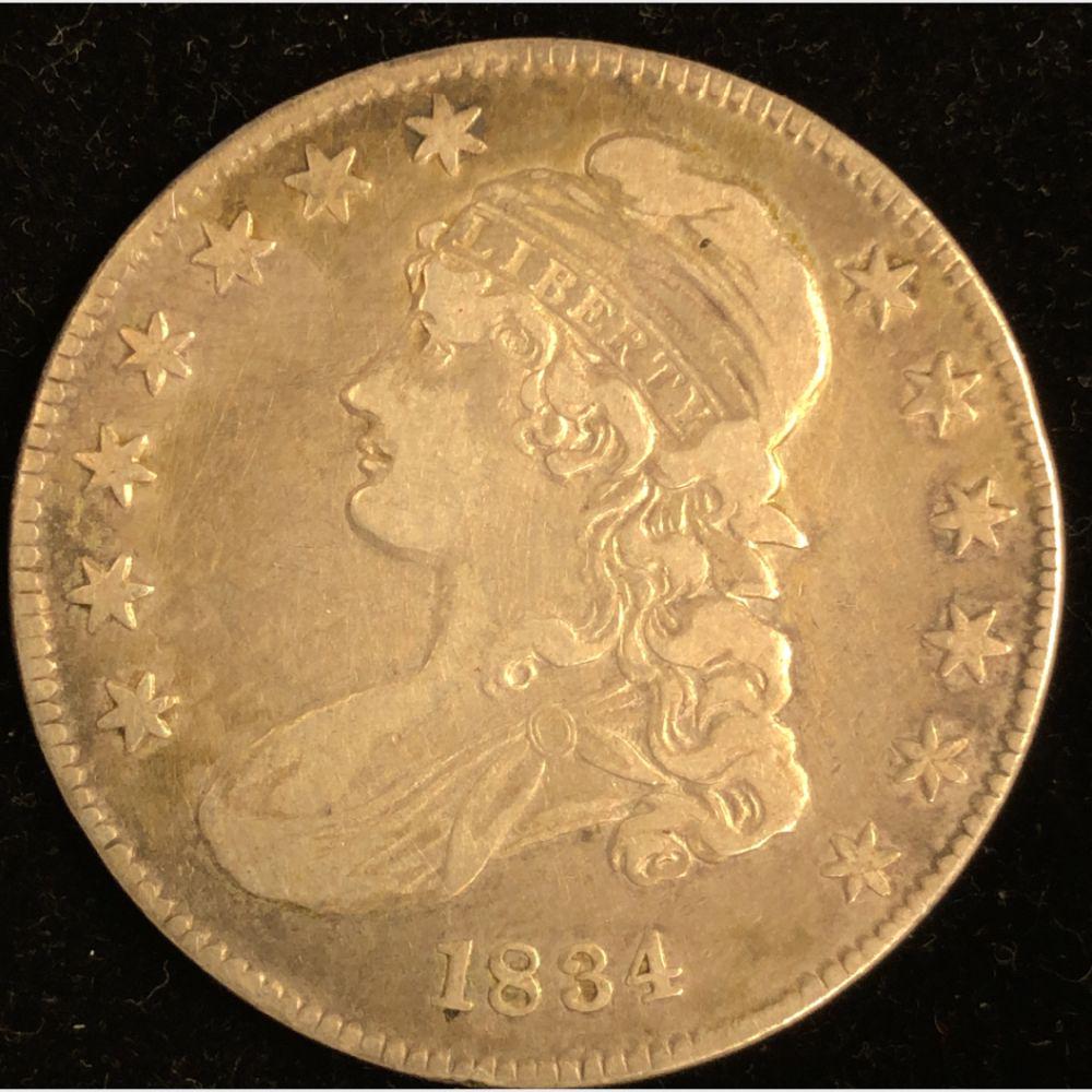 1834 Bust Liberty Half Dollar Choice VF (1 of 2)