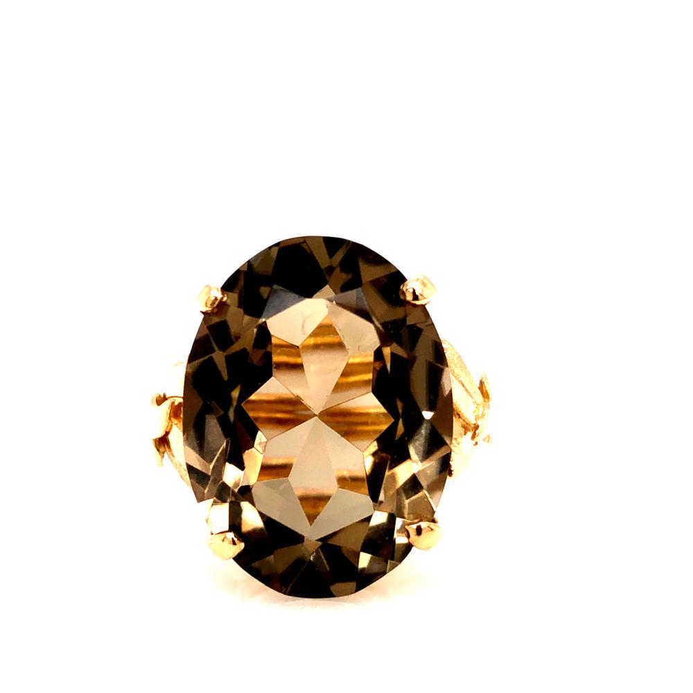 Large Smoky Quartz Ring 14K (1 of 3)