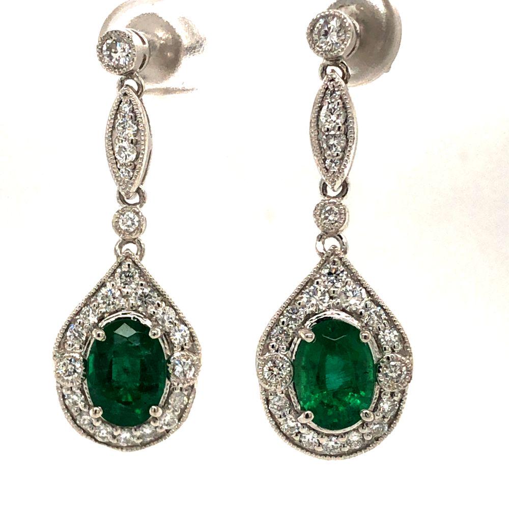 Emerald and Diamond Elegant Earrings (1 of 5)