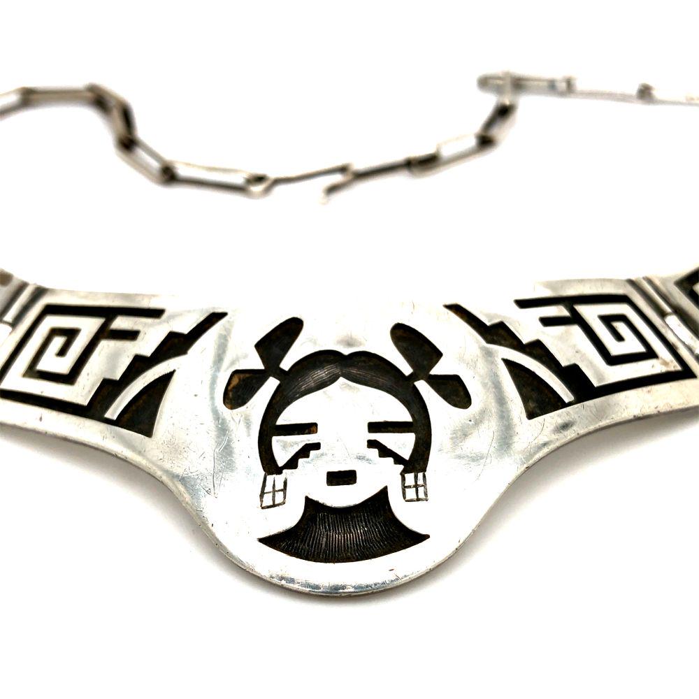 Hopi Vintage Overlay Sterling Silver Collar (1 of 6)