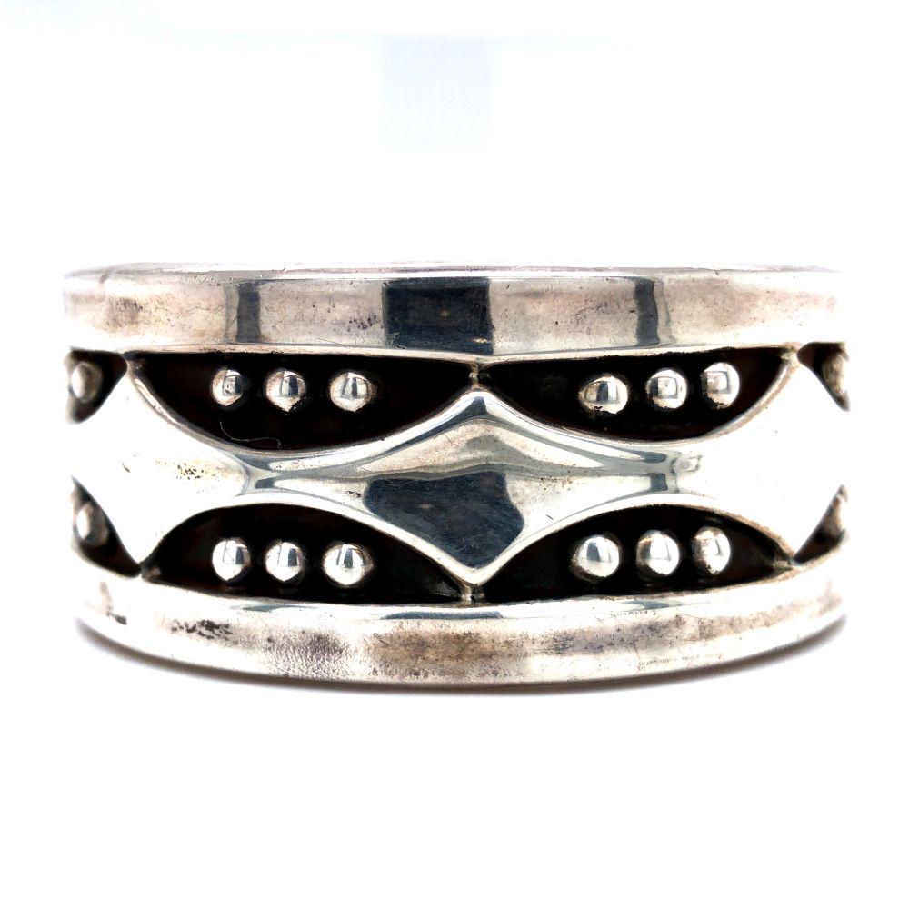 Mexico 925 Vintage Hinged Bracelet 7 1/4" (1 of 6)