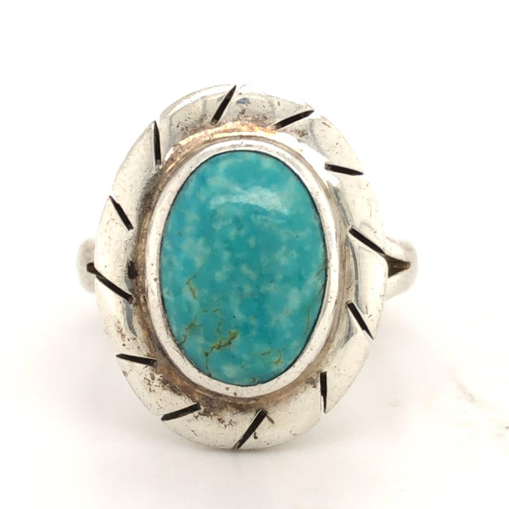 Mexico Rare # 8 Turquoise Ring 9 1/4 (1 of 2)