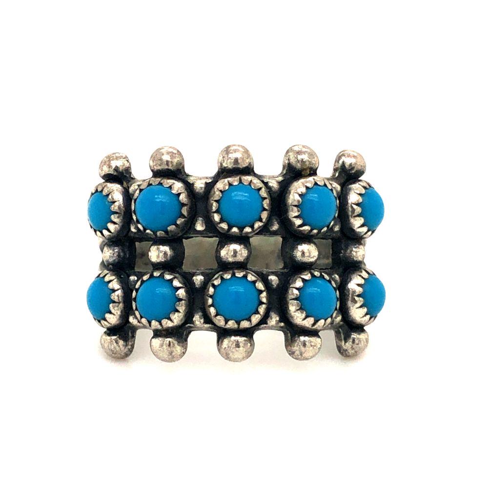 Zuni Petit Point Vintage Sleeping Beauty Turquoise Ring (1 of 4)