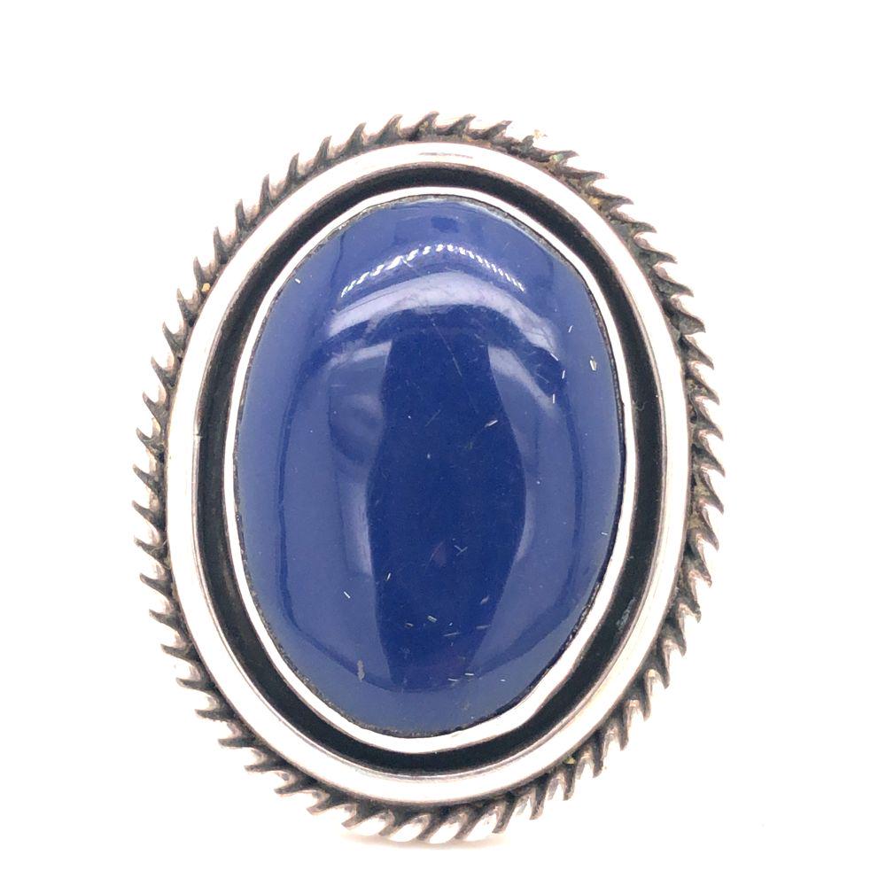 Stunning Navajo Large AAA Lapis Vintage Ring (1 of 7)