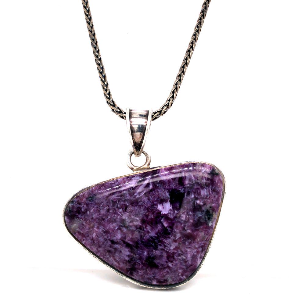 Handmade Agate Sliced AAA Amethyst Large Pendant (1 of 9)