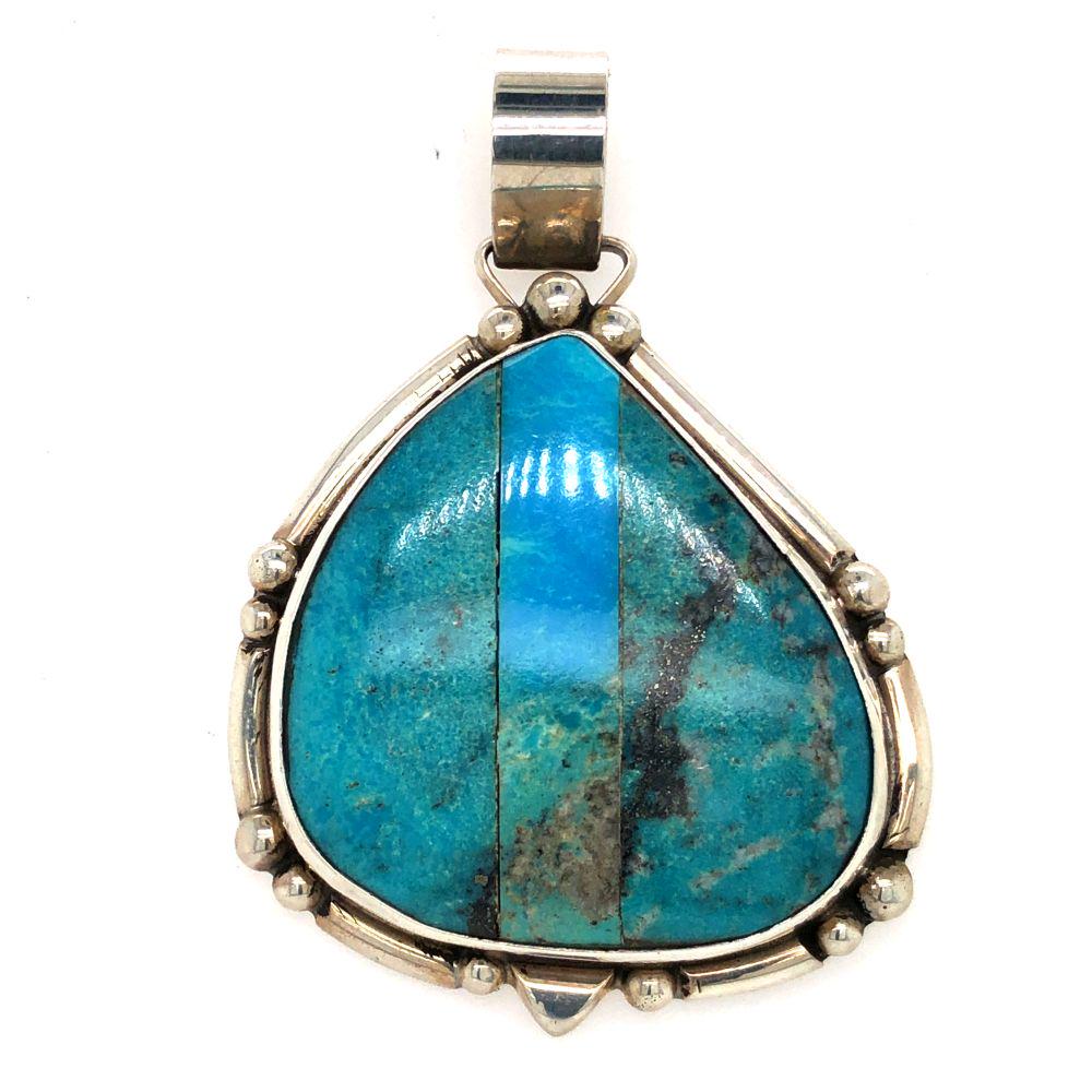 Navajo Vintage Sleeping Beauty Turquoise Pendant (1 of 4)