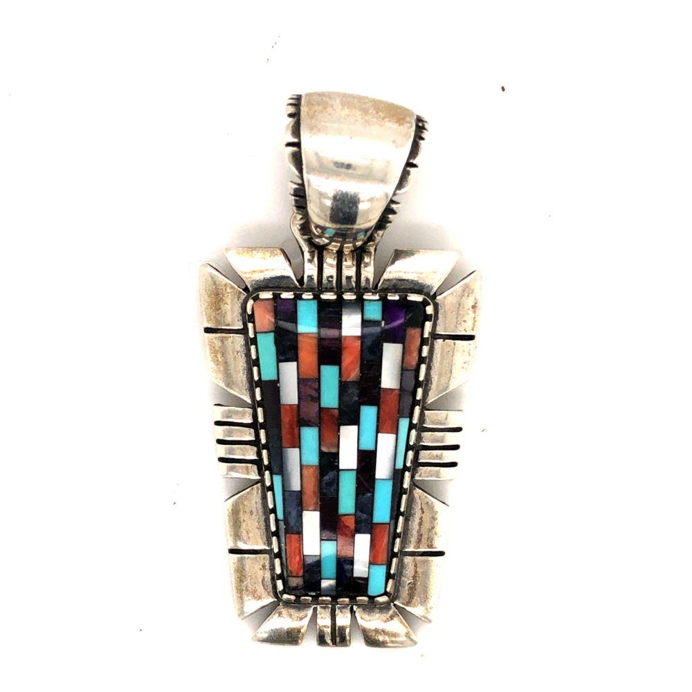 Beautiful Relios 925 Inlay Multi Stone Pendant (1 of 4)