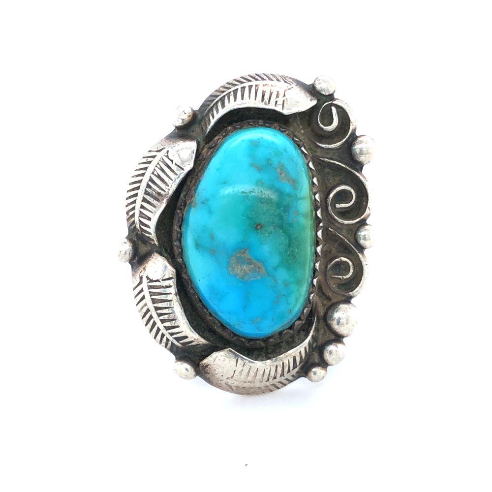 Vintage Rare Cripple Creek Turquoise Ring (1 of 4)