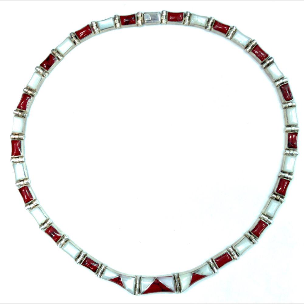 Vintage 950 Mexico Montero Red Jasper Necklace (1 of 6)