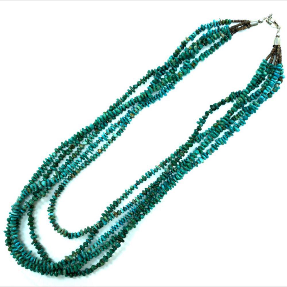 Beautiful 5 Strand Royston Turquoise Necklace (1 of 5)