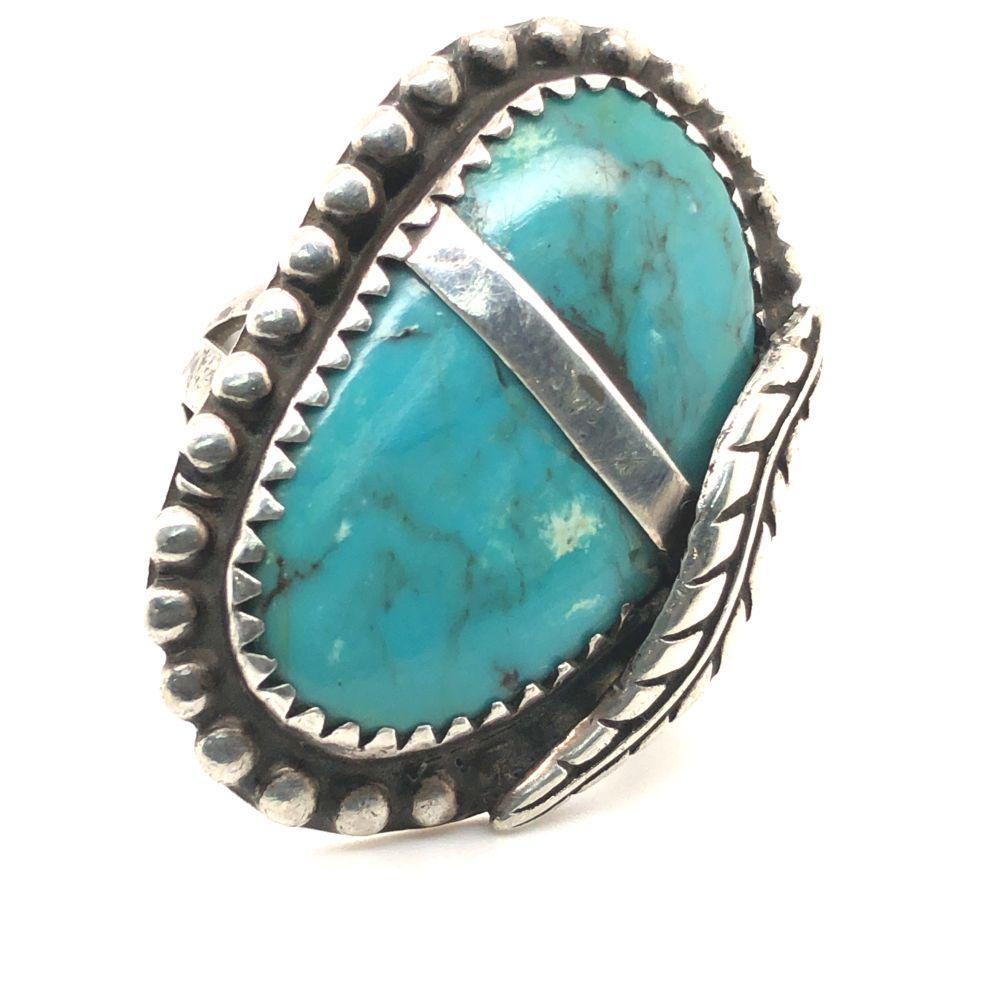 Rare Navajo Jessie Claw Turquoise Ring (1 of 6)