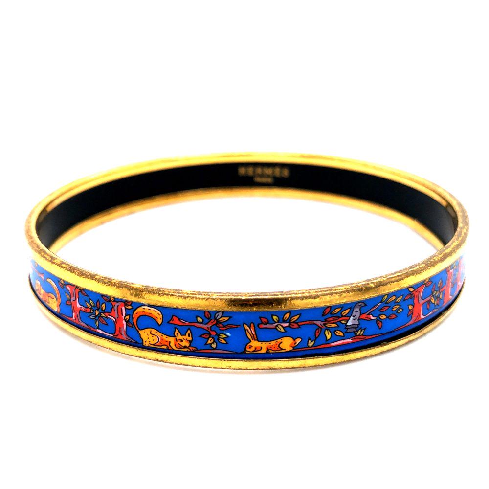Hermes Austria + F Enamel Bangle Bracelet (1 of 7)