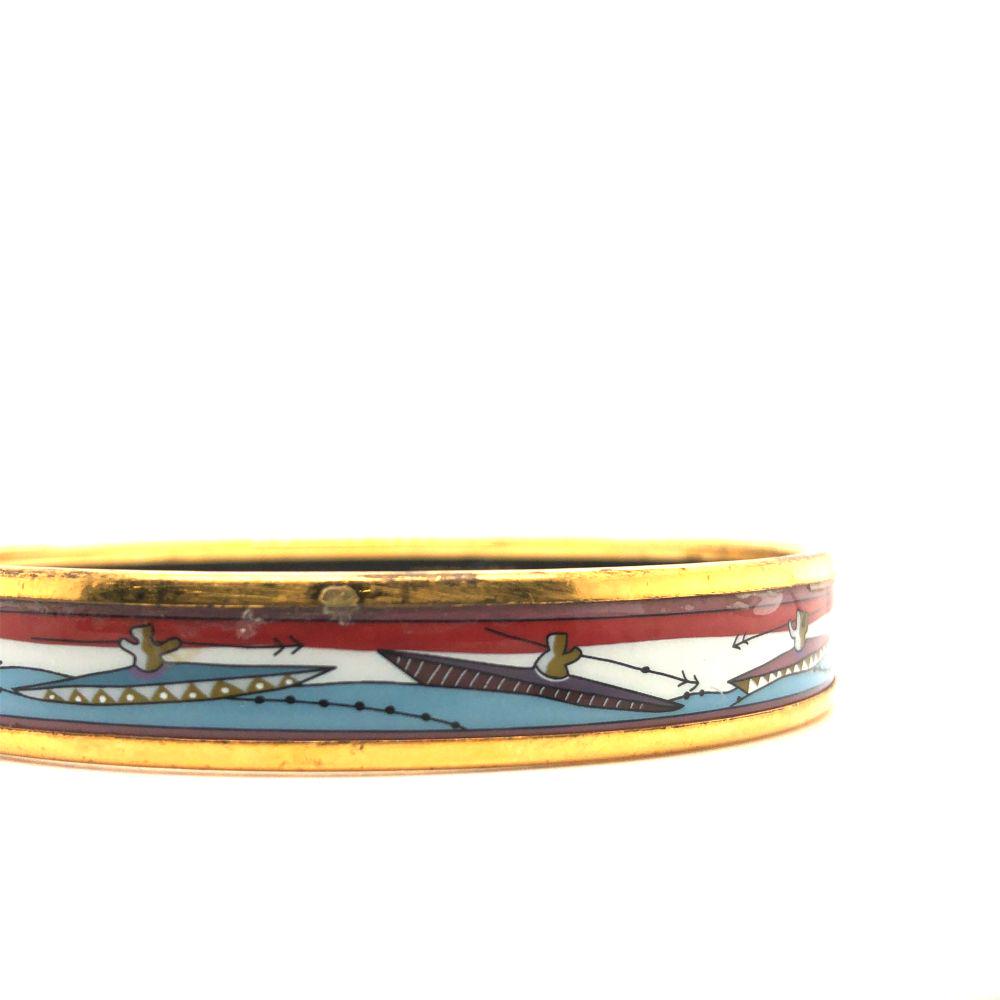 Hermes Paris Enamel Bangle Bracelet (1 of 6)