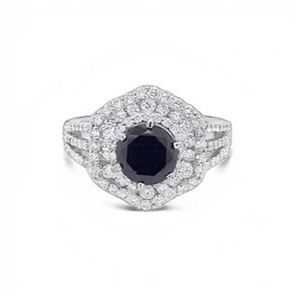 Elegant Black and White Diamond Ring (1 of 6)