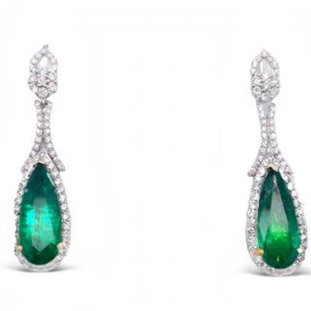 Emerald and Diamond Elegant Showcase Earrings (1 of 7)