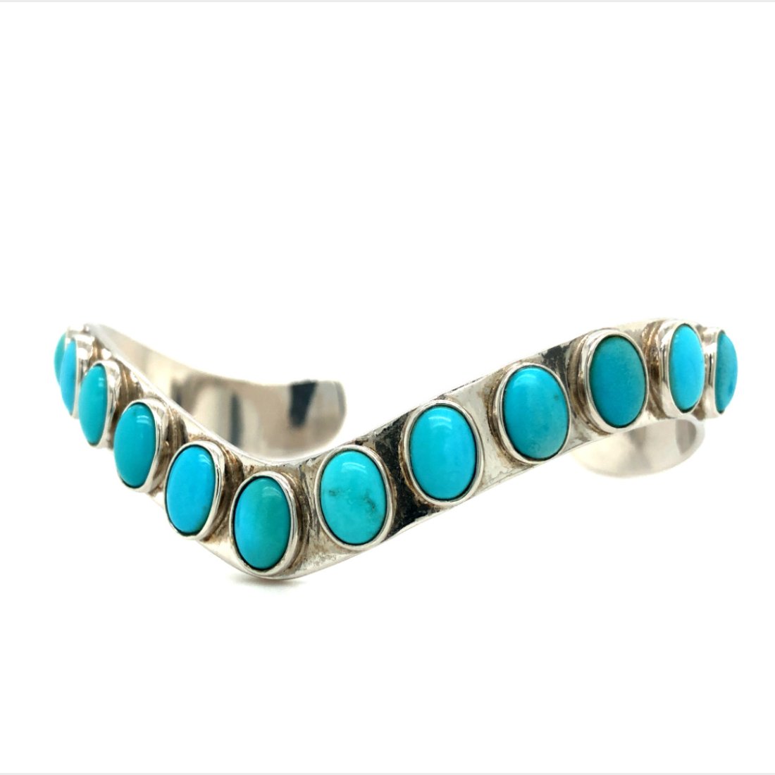 Stunning Navajo Sleeping Beauty Turquoise Cuff (1 of 7)