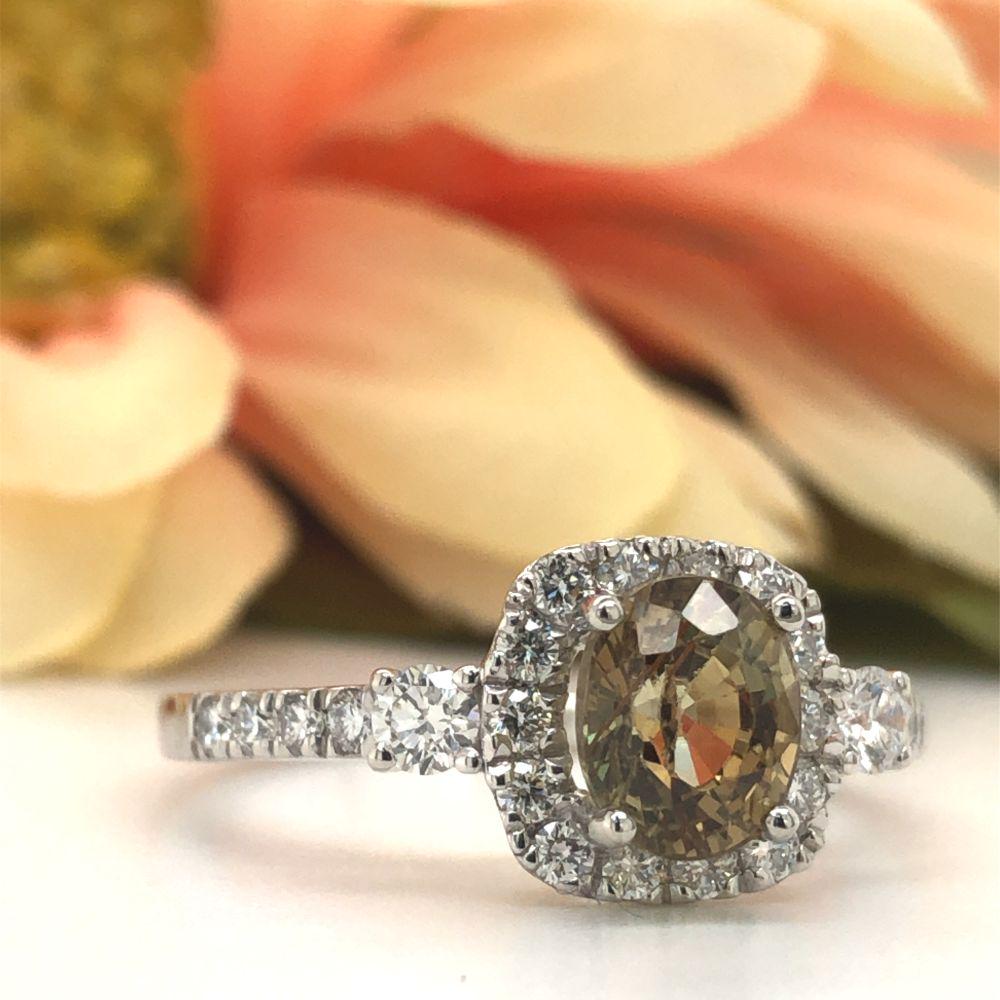 GIA Certified Natural Alexandrite & Diamond Ring (1 of 11)