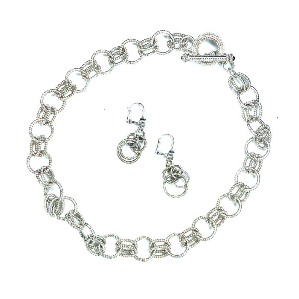 Judith Ripka Toggle Chain and Earring Set (1 of 13)