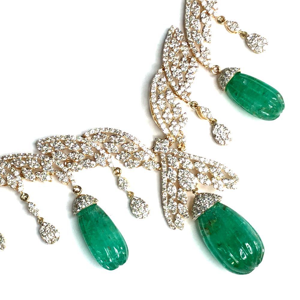 Emerald and Diamond Designer Necklace (1 of 12)