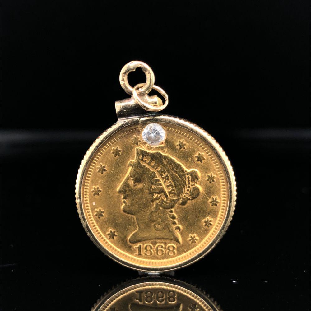 $2.5 Gold Liberty Coin Pendant (1 of 4)