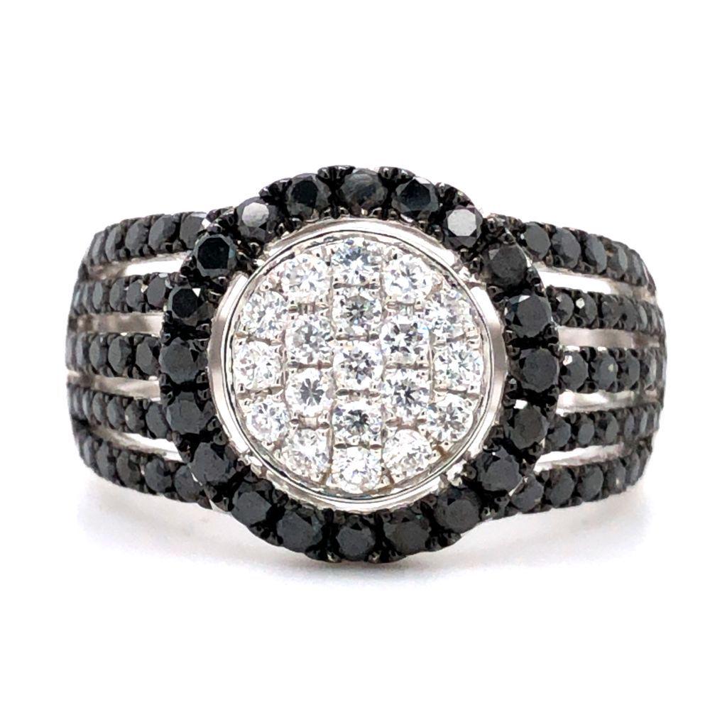 Black and White Diamond Contemporary Ring (1 of 4)