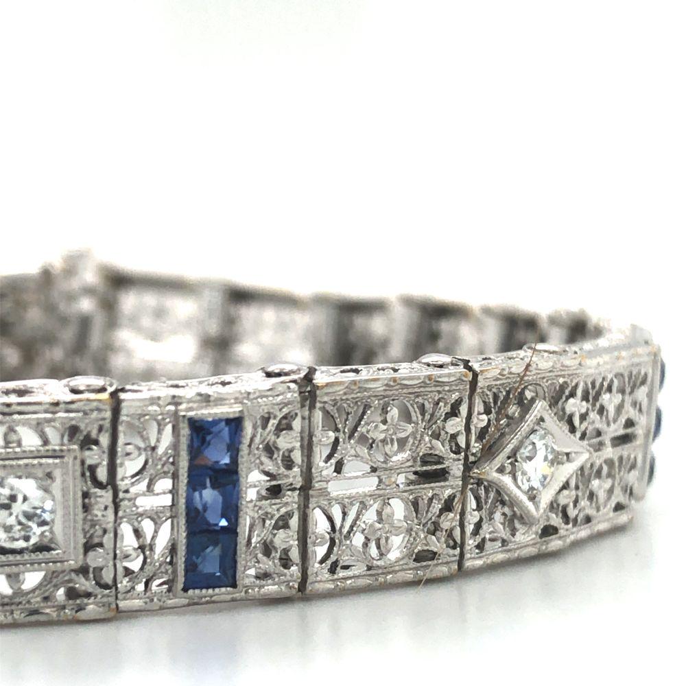 Edwardian Sapphire and Diamond Bracelet (1 of 10)