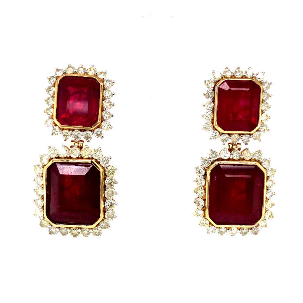 Ruby and Diamond Classic Earrings (1 of 7)