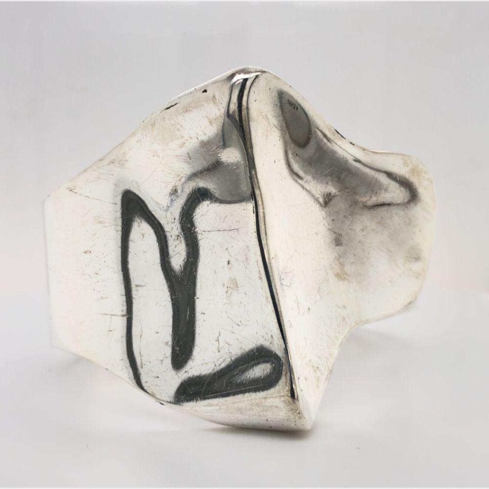 Unique Handmade Wave Heavy Sterling Silver Cuff (1 of 8)