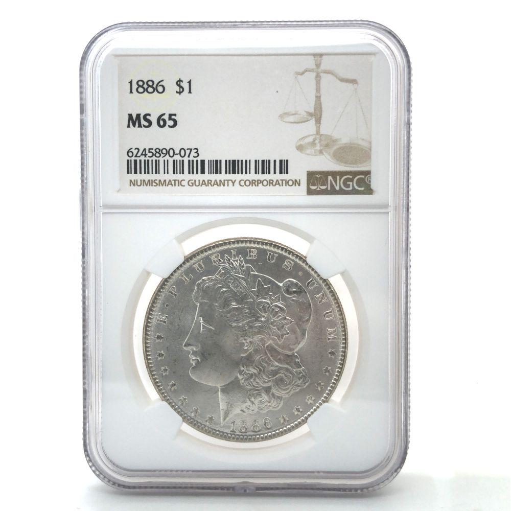 1886 Morgan Silver Dollar NGC MS65 (1 of 4)