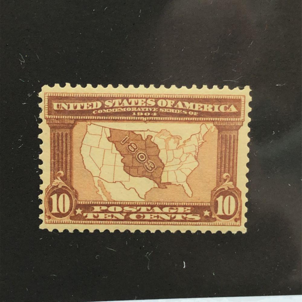 US SC#327 Louisiana Purchase Ten Cent MINT XFS PH (1 of 2)