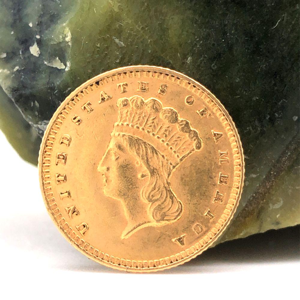 1874 $1.00 Type 3 Princess Gold Dollar AU+ (1 of 2)