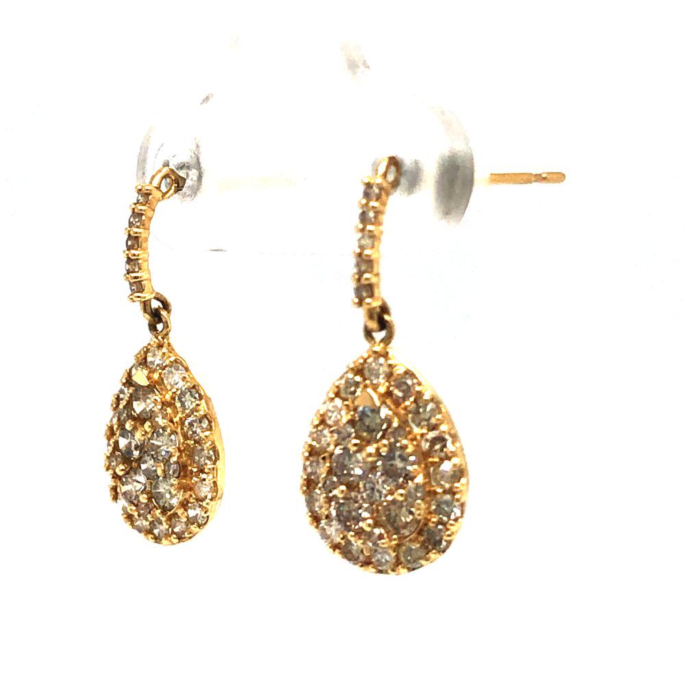 Dangling Diamond Cluster Earring (1 of 2)
