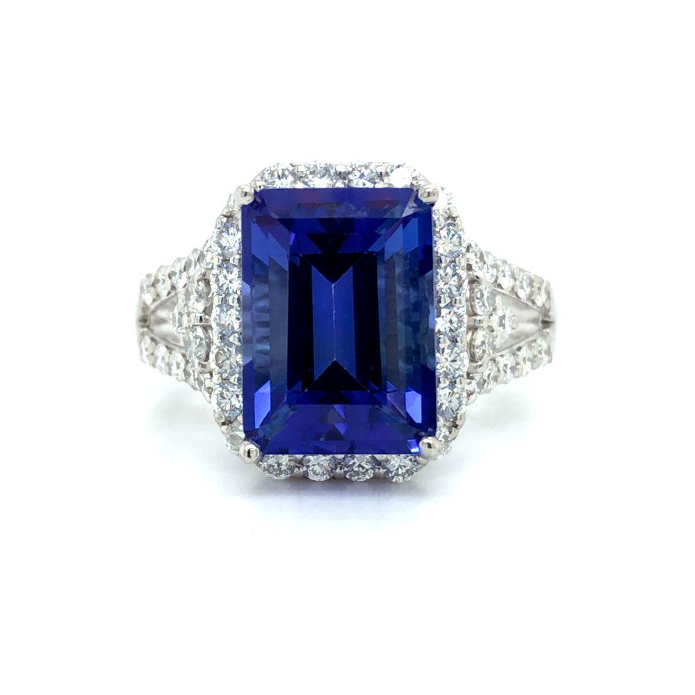 Platinum Tanzanite and Diamond Ring (1 of 7)