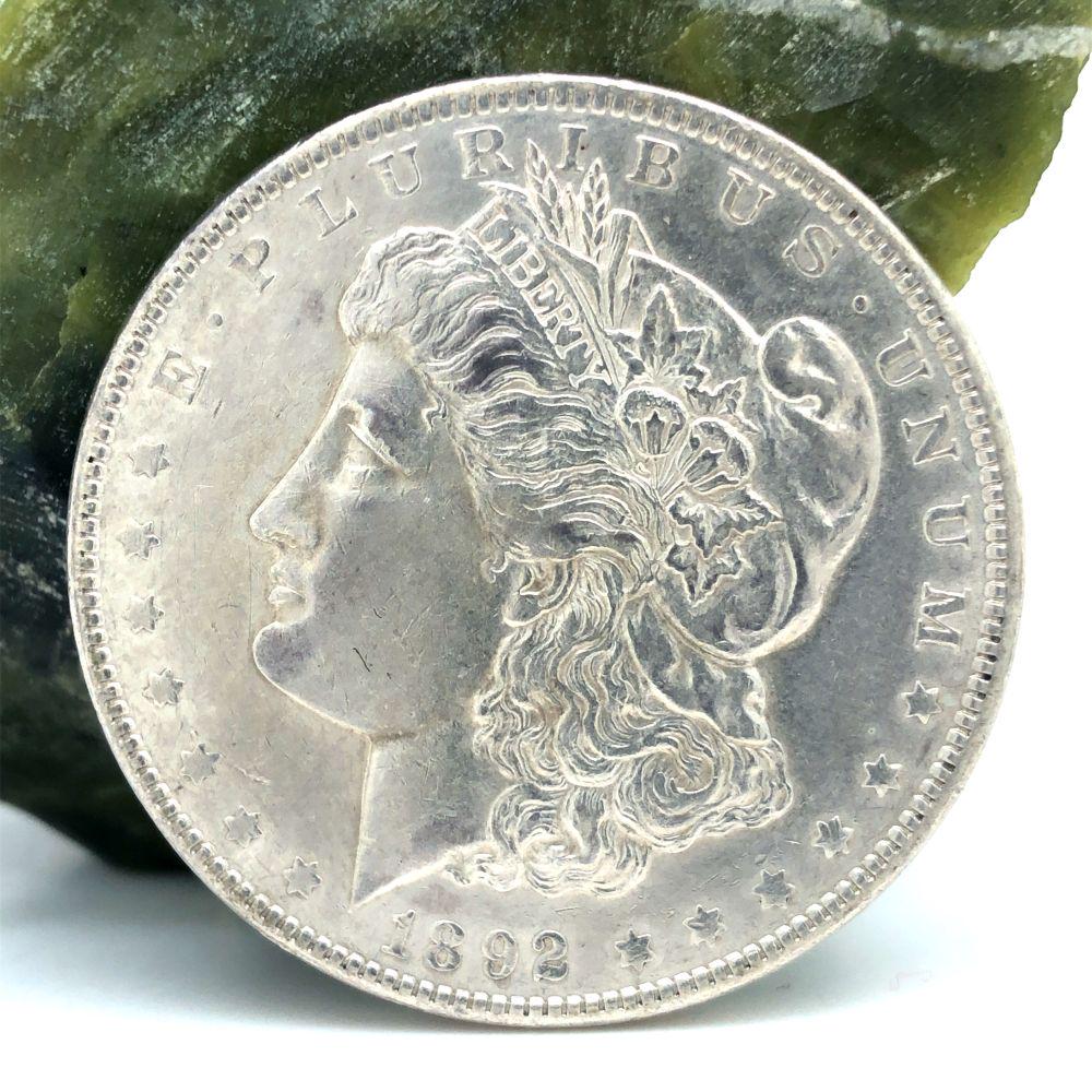 1892 P Morgan Silver Dollar Choice AU (1 of 2)