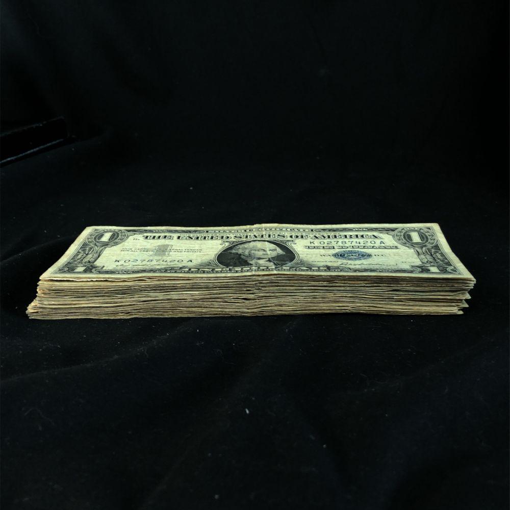 Lot of Fifty (50CT) US Silver Certificates 1935-1957 VG-VF (1 of 3)