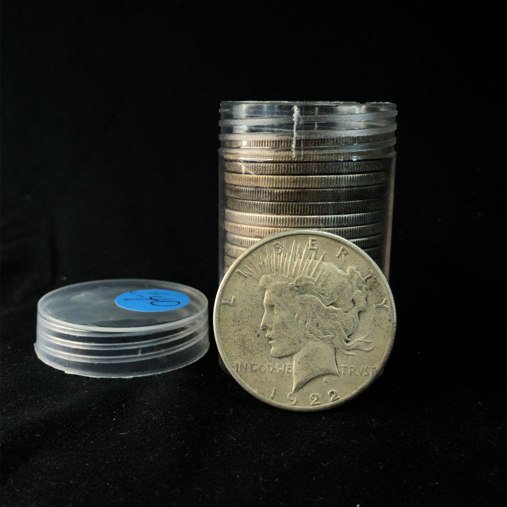 Roll Of Twenty (20CT) US Peace Silver Dollars VF-XF (1 of 3)