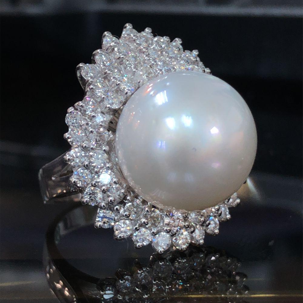 South Sea Pearl and Diamond Ring (1 of 6)