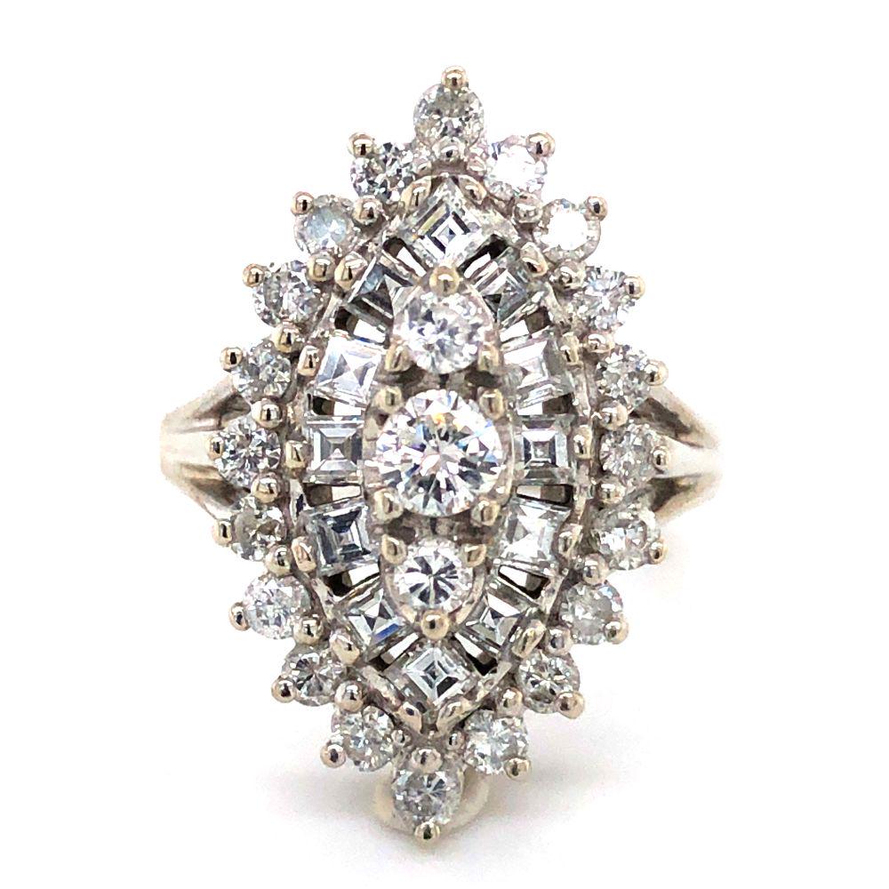 Round and Radiant-Cut Diamond Ring (1 of 7)