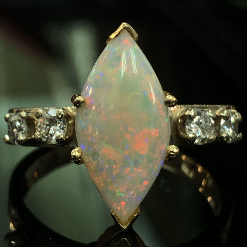 Marquise Opal and Diamond Ring (1 of 12)