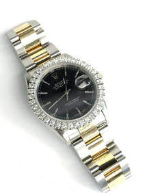 Man's ROLEX Datejust Wristwatch Diamond Bezel (1 of 11)
