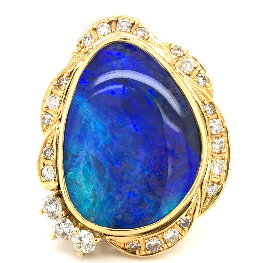Boulder Opal and Diamond Ring (1 of 11)