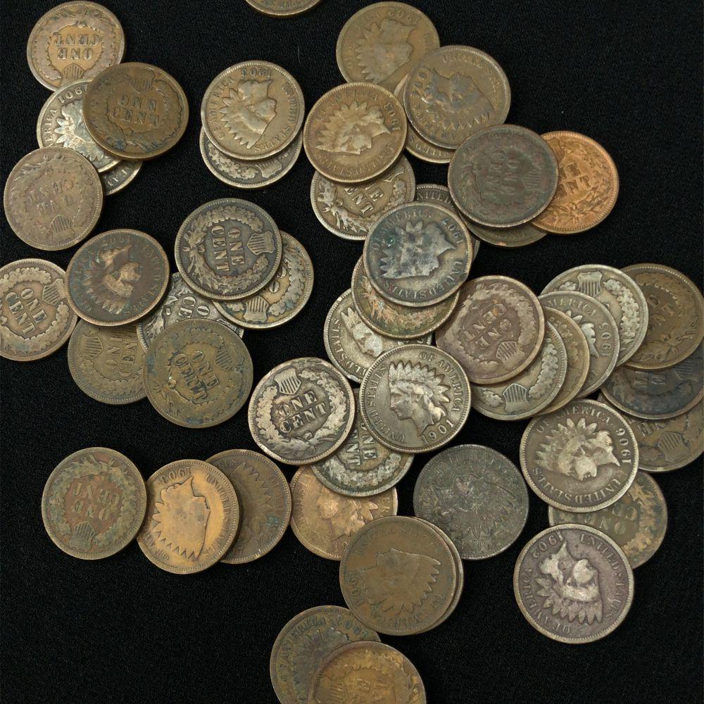 50 Coin Roll of 1900's Indian Cents (1 of 3)
