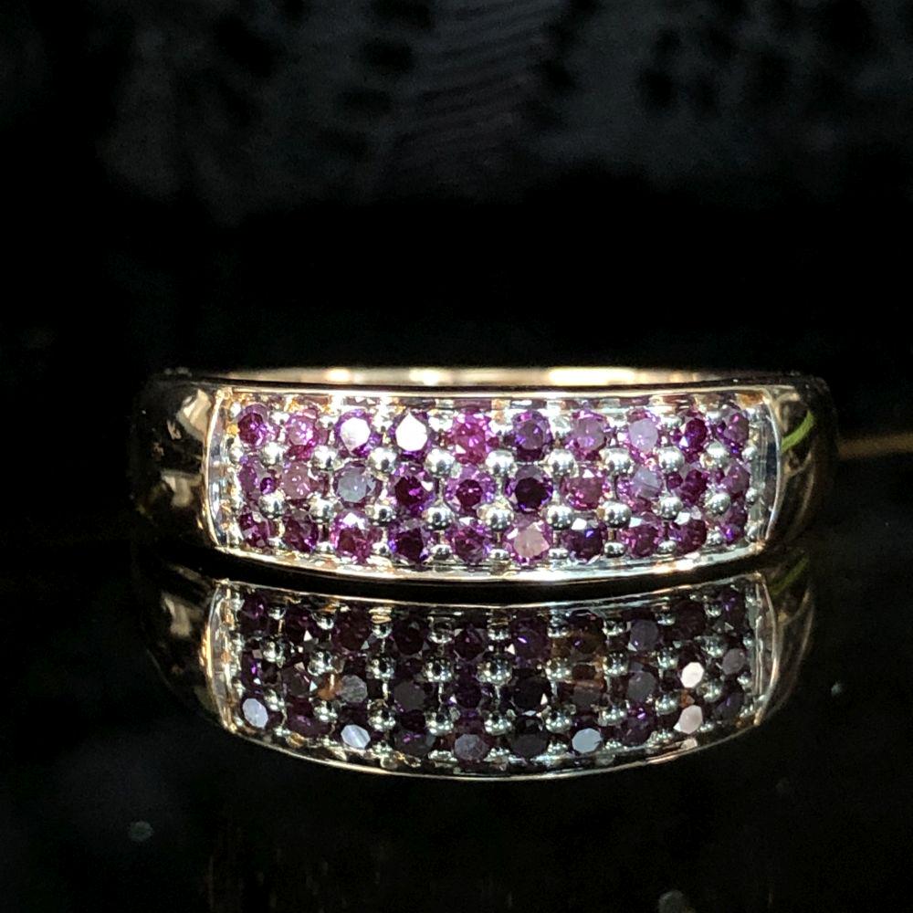 Pink Diamond Three-Row Band (1 of 8)