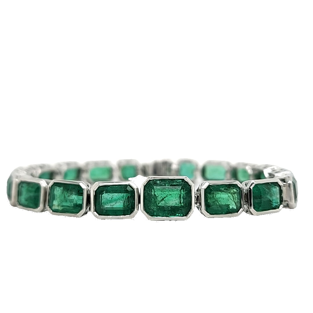 Platinum and Emerald Bracelet VERY LOW RESERVE (1 of 9)