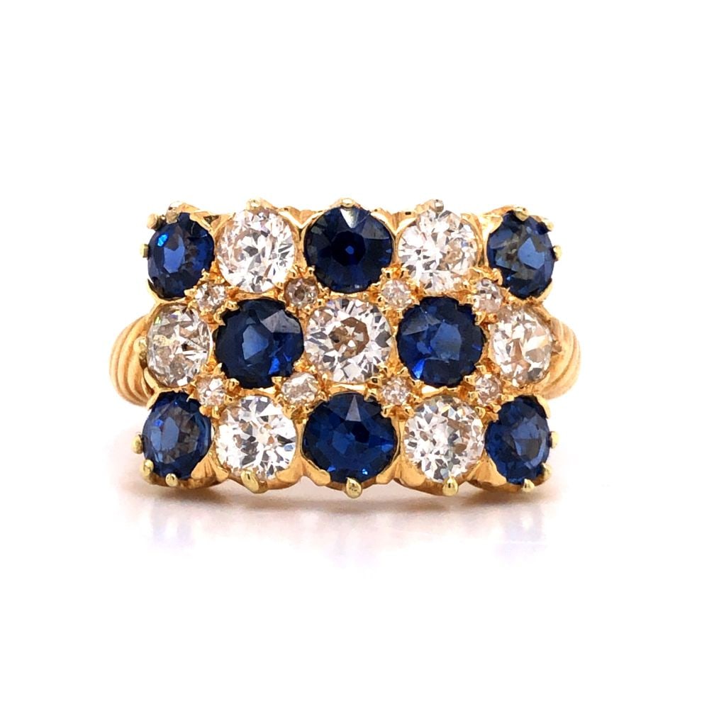 Incredibly Unique Sapphire and Diamond Ring (1 of 5)